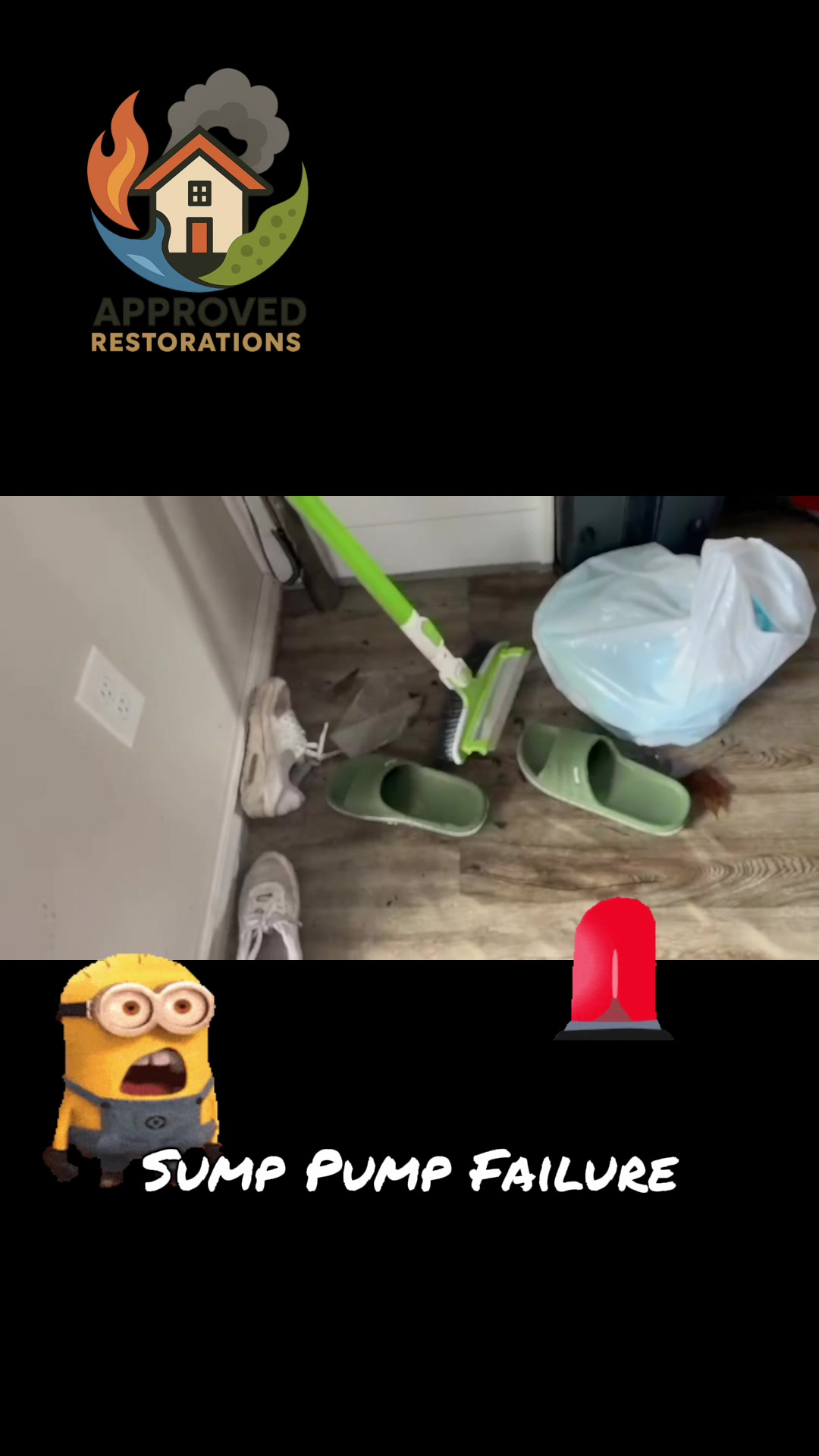 A sump pump failure in this basement left standing water across the entire floor, so our crew quickly set up a pump and hose to extract the water outside, then started clearing items to assess the full extent of the damage.