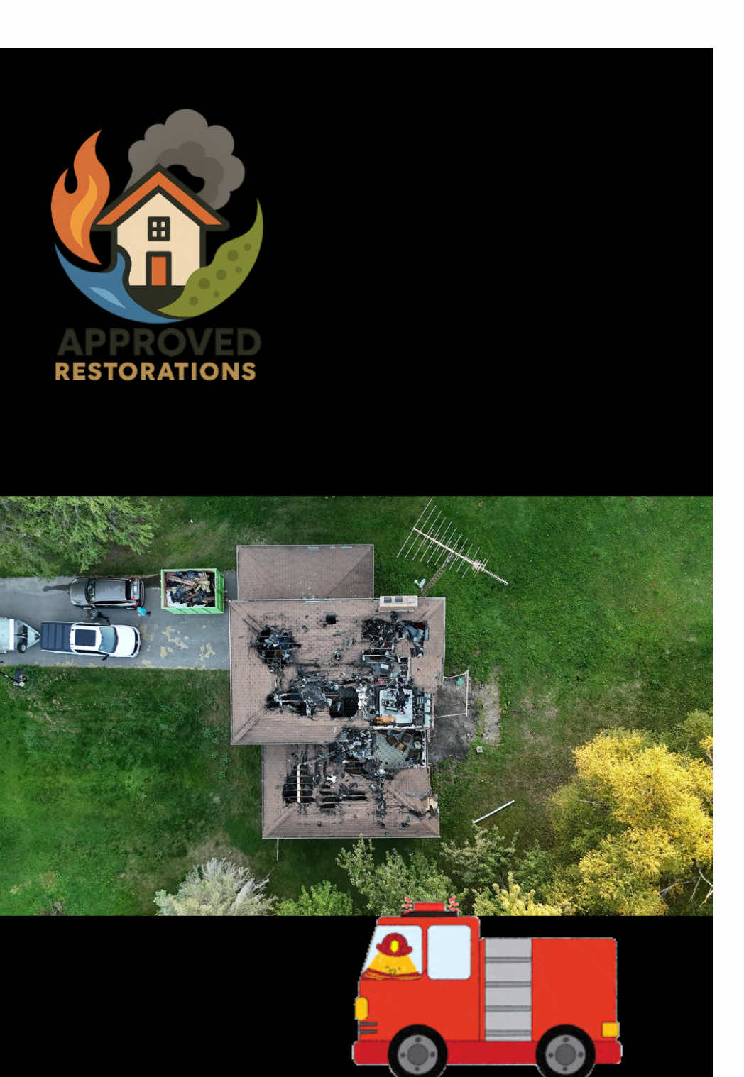 After a house fire resulted in a total loss, our team is on site for the full demo, clearing out the charred remains and readying the property for a complete rebuild from the ground up.