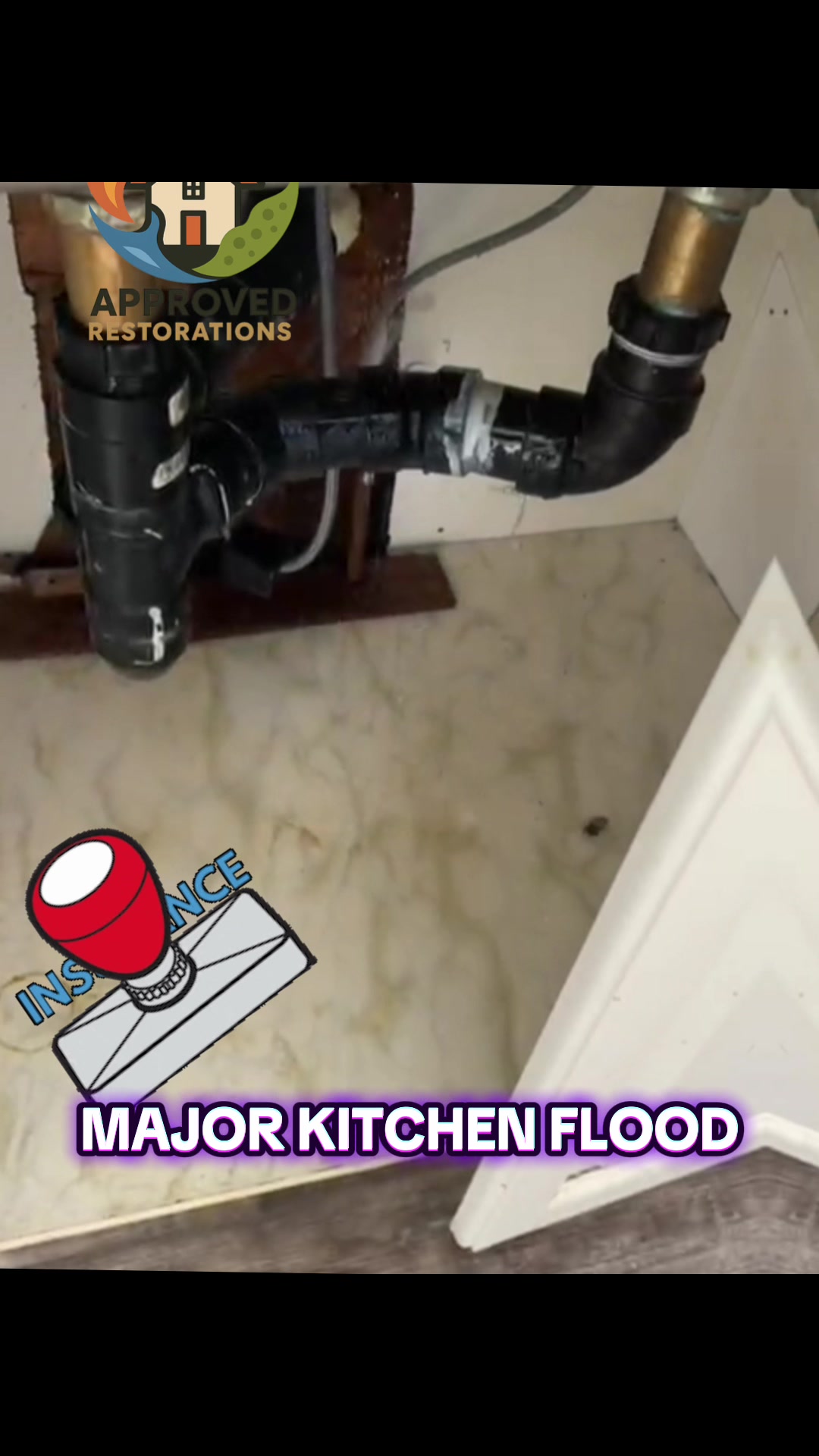 After a major kitchen flood, our crew is mapping moisture readings across the damaged floor and walls, pulling up saturated materials, and setting up industrial fans and dehumidifiers to dry the entire area, ensuring a complete restoration before any reconstruction begins.