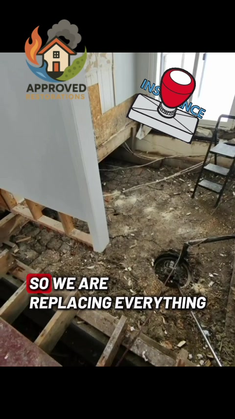 A major water issue at the sump pit compromised this entire main level, so our team is moving fast to completely demo the washroom and strip the ruined floors down to the bare joists, exposing the dirt crawlspace below as we prep to replace everything from the ground up.