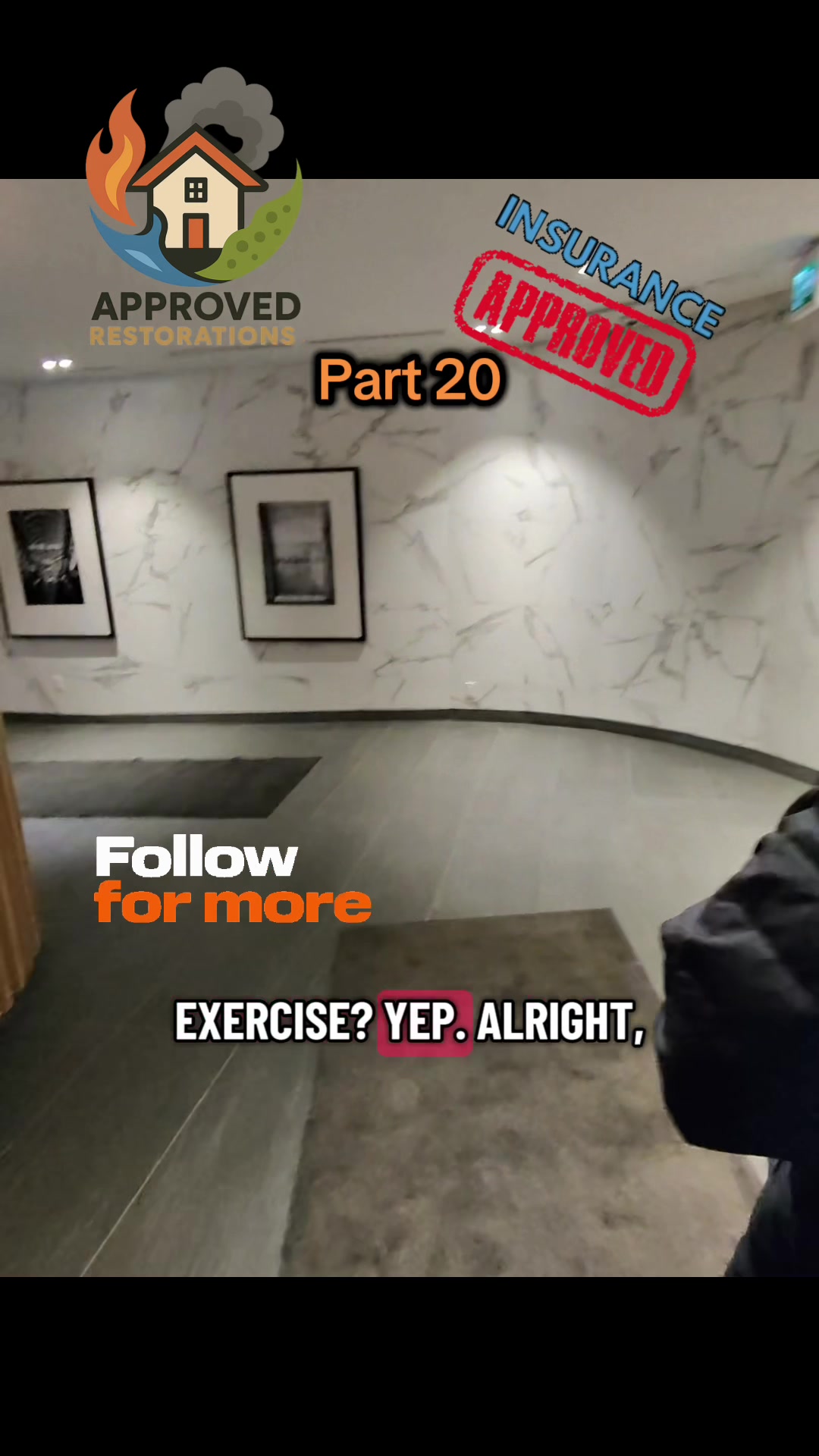 A major flood at this Yorkdale condo left the elevators taped off pending regulatory approval, so our team is hiking twelve flights of stairs with a 360-degree camera to fully scan the damaged unit, build a precise digital sketch, and generate an accurate restoration estimate for our client.