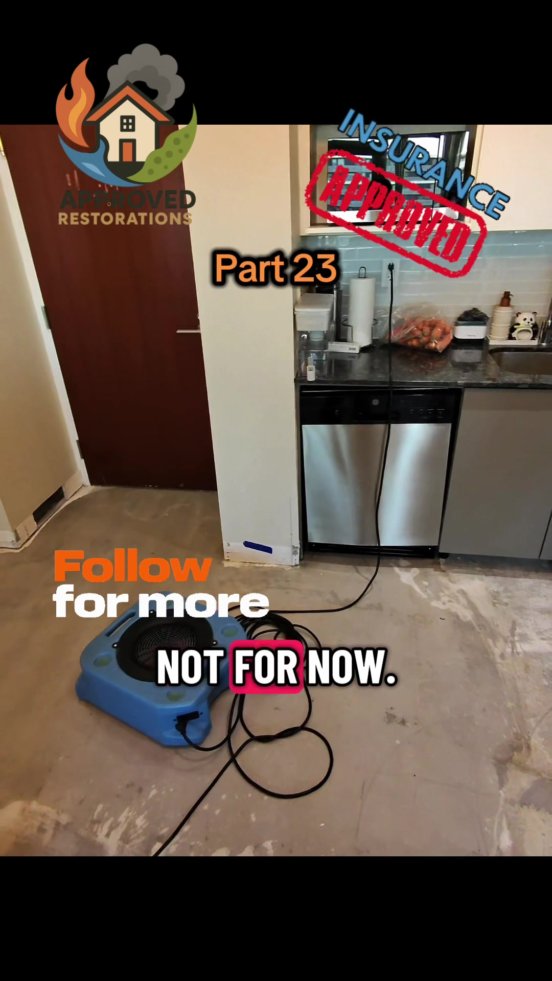 Knowing our fans and dehumidifiers will make this flooded Yorkdale condo too hot and dusty to live in, our team is helping the homeowners negotiate their temporary housing budget with the insurance adjuster, ensuring they secure a nearby two-bedroom Airbnb before we fire the equipment back up across the exposed concrete.