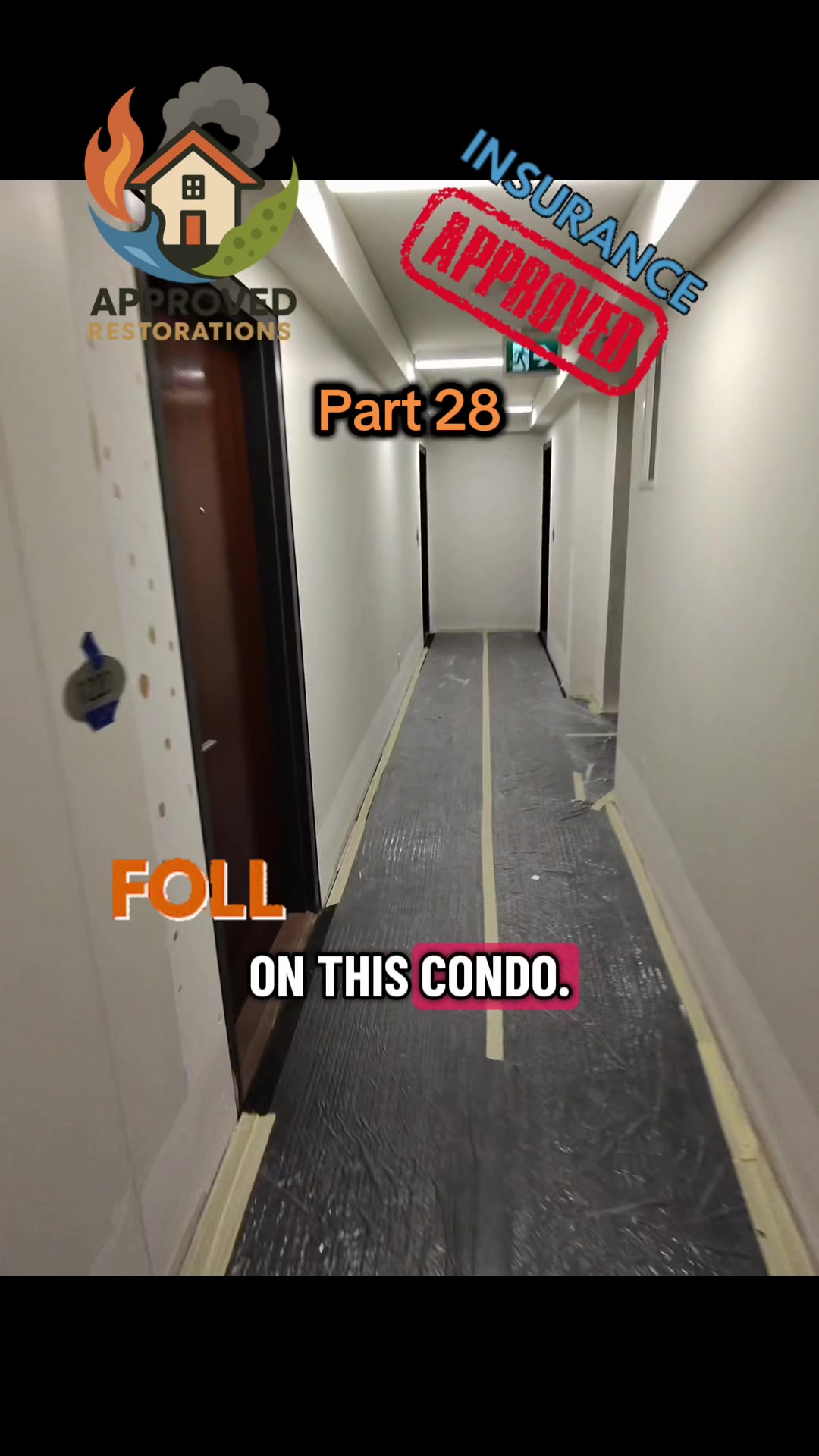 After a major flood tore through this Yorkdale condo, our crew is finally on the home stretch of the rebuild, with new floors and baseboards installed, every room freshly painted, and our techs just wrapping up the final finishing touches—like hanging a new door—to make the unit perfect again.