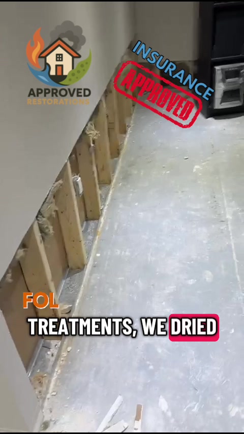 A leaking hot water tank flooded this entire Vaughan basement, so after cutting the saturated drywall down to the studs and fully drying the framing, our crew is kicking off a complete rebuild to install fresh drywall, paint, trim, and new vinyl flooring right down to the space beneath the stairs.