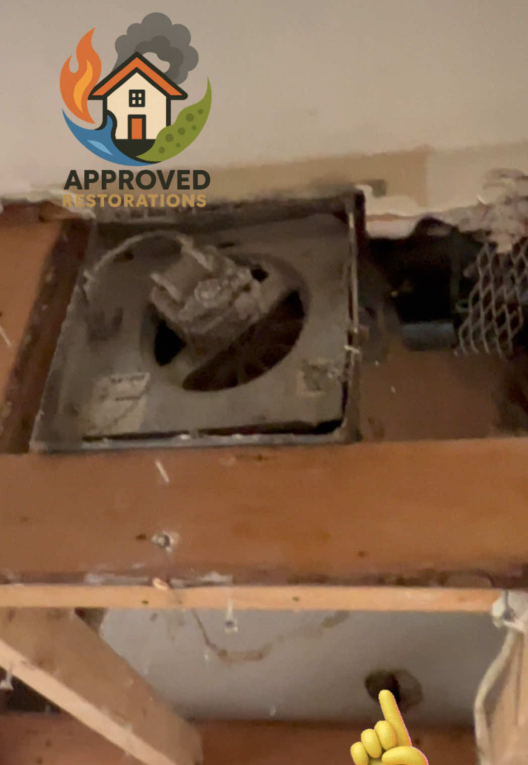 Opening up the ceiling during an upper-floor bathroom renovation in Newmarket, our crew discovered a previous contractor took the quick way out and completely butchered the exhaust system. With the fan left totally disconnected from an improper plastic drop pipe, our techs are stepping in to rip out the shoddy workmanship and run a correct, fully sealed vent line before rebuilding the room.