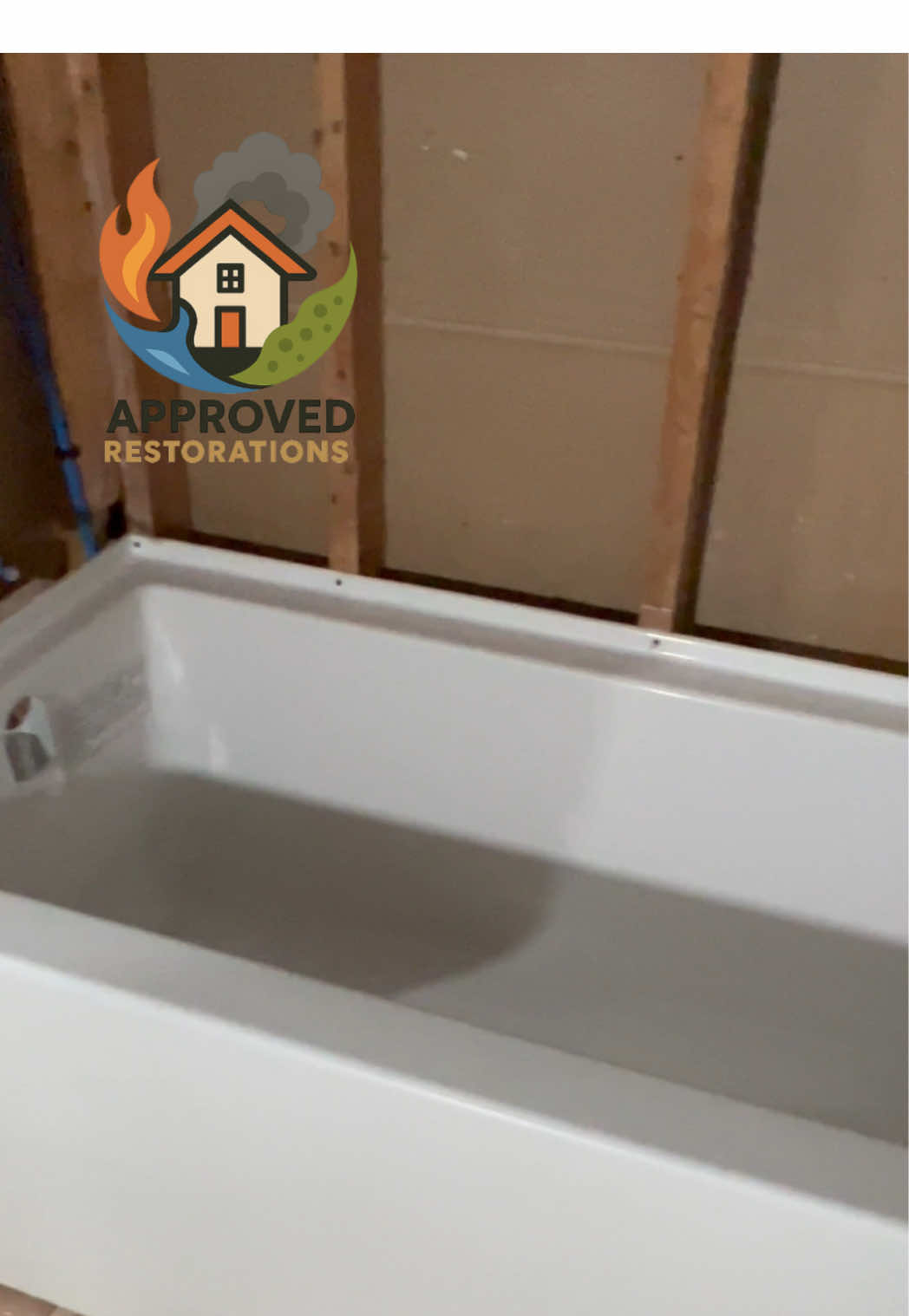 Following a thorough remediation at this Newmarket home, our crew is deep into a complete upper-floor reconstruction, navigating exposed subfloors and cut-out drywall to prep the gutted bathroom framing around a newly set tub before we start hanging fresh board and laying the final flooring.