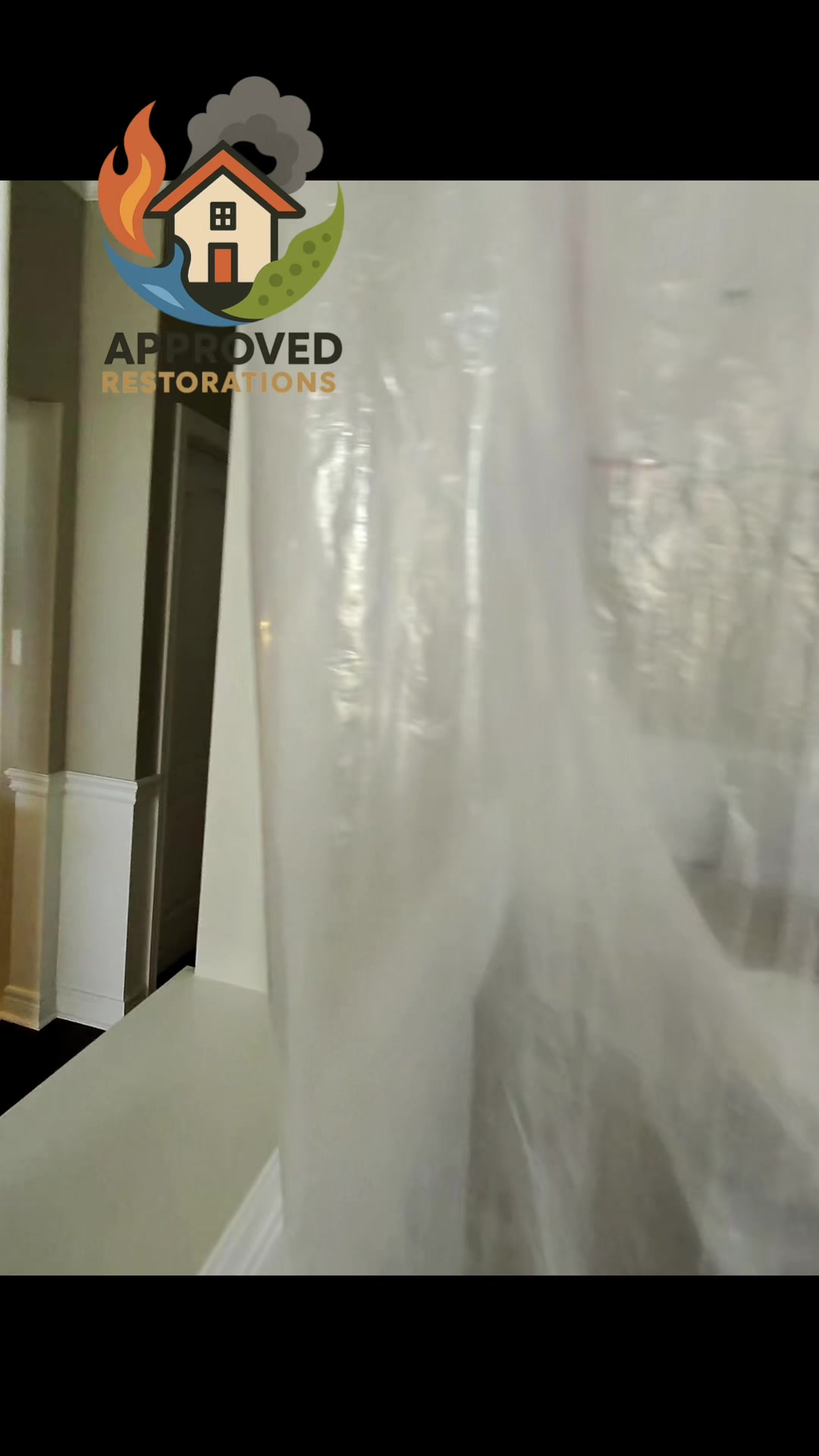 Because a previous contractor's faulty shower pan liner leaked straight through the downstairs ceiling, our crew is tearing out the custom hex-tile shower to document the exact point of failure for the insurance claim, while the homeowner chips in extra funds to have our team complete a major bathroom upgrade during the rebuild.