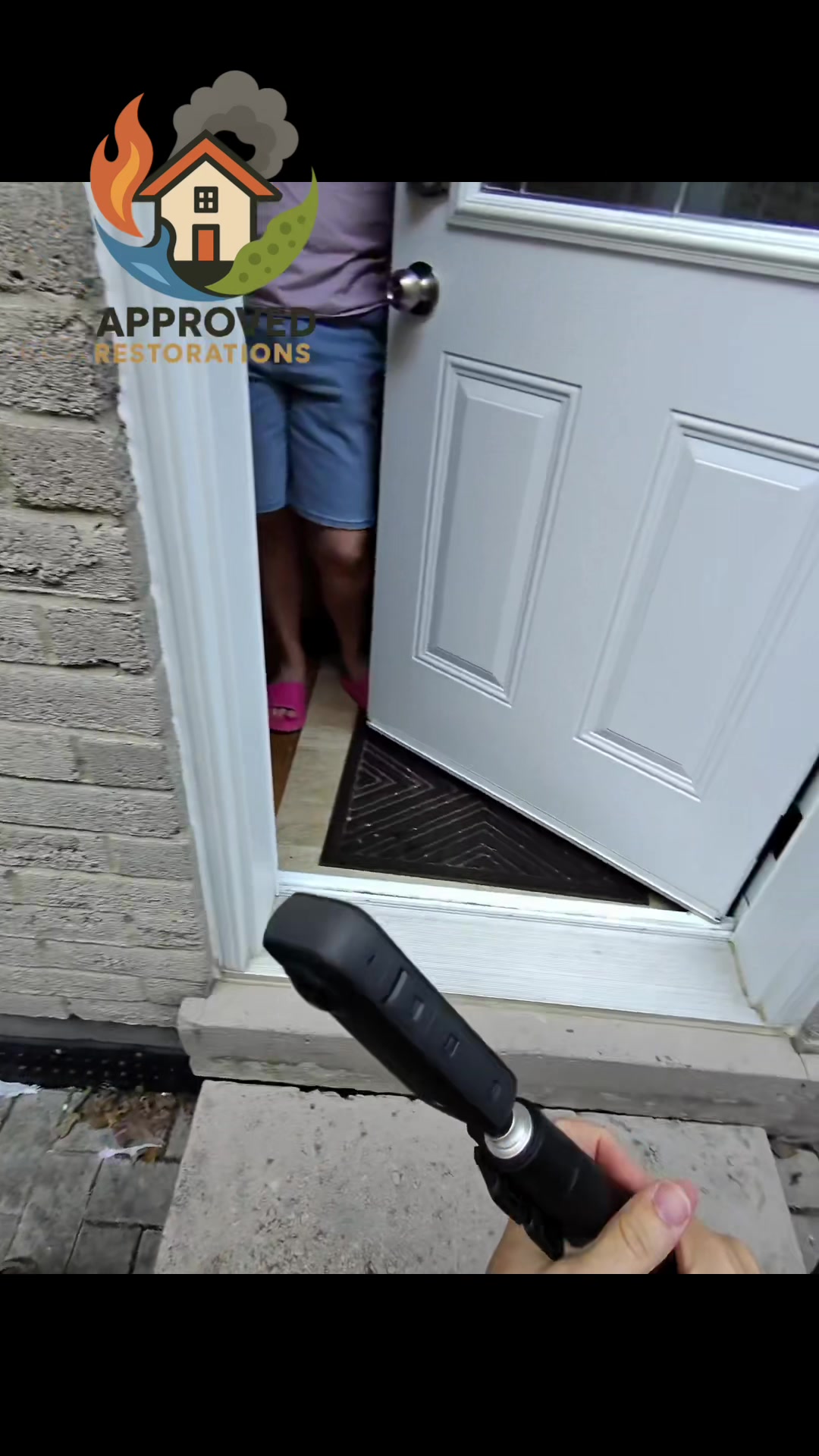 After a neighbor’s burst winter hose bib sent water pouring right through this client's basement window well, she was handed several unprofessional repair quotes, so our team is out scanning the narrow side yard with a 360-degree camera to build a proper, insurance-approved Xactimate estimate for a third-party claim.