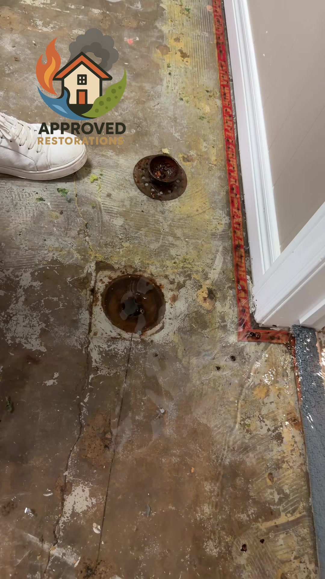 After extensive rain flooded this basement from both the interior and exterior, our crew is running three perimeter pumps and clearing clogged floor drains to extract the standing water, all while we 3D-scan the saturated living spaces to document the massive scope of the loss before beginning the heavy dry-out.