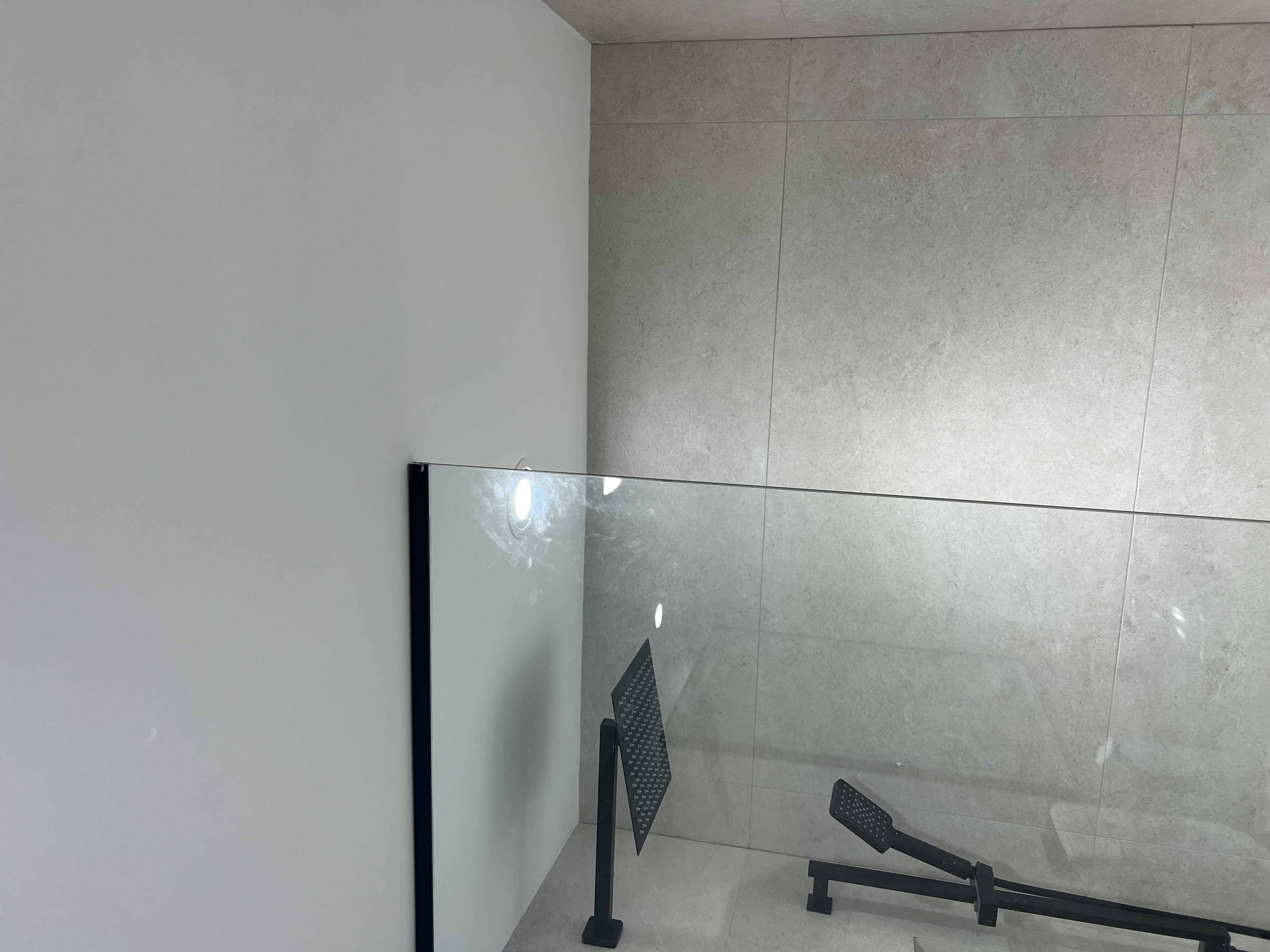 Bathroom ceiling after restoration