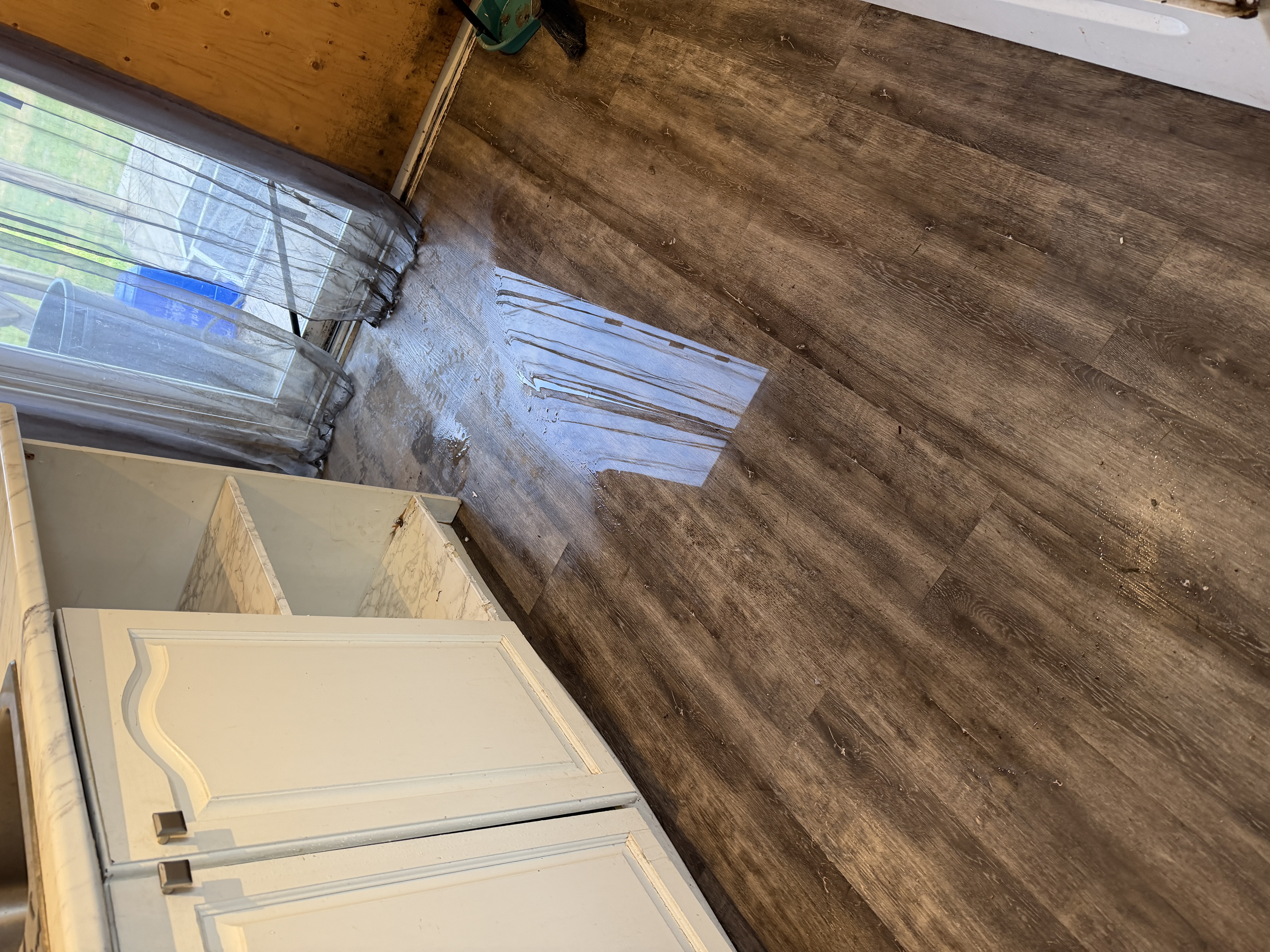 Kitchen flood before restoration